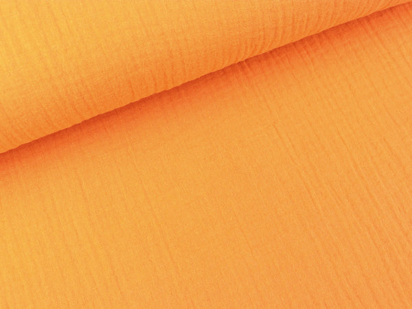 Bio Baumwoll Musselin Double Gauze apricot uni