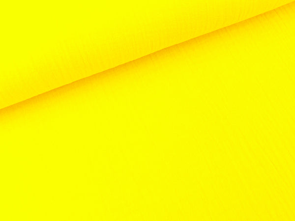 Bio Baumwoll Musselin Double Gauze gelb uni