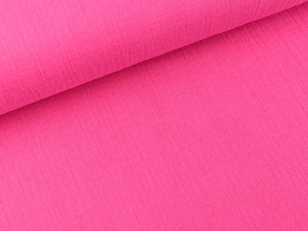 Bio Baumwoll Musselin Double Gauze pink uni