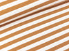 Baumwolljersey YD Stripe caramel-weiß 1cm Streifenbreite