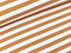 Baumwolljersey YD Stripe caramel-weiß 1cm Streifenbreite