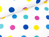 French Terry Big Dots bunt auf Weiß