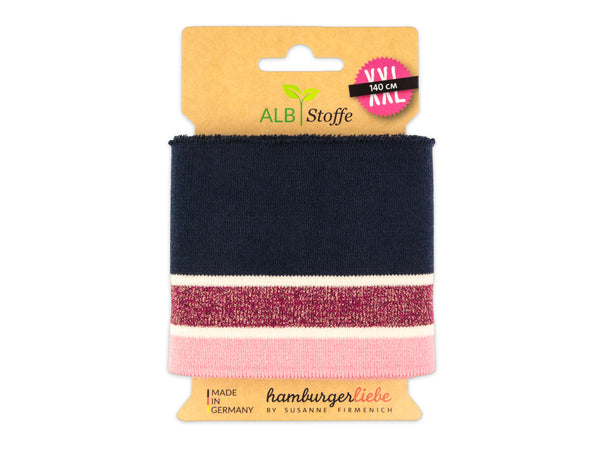 Cuff Me College Glam Glossy Bündchen blue navy-meringa-ciclamino-kupfer-rosa scuro