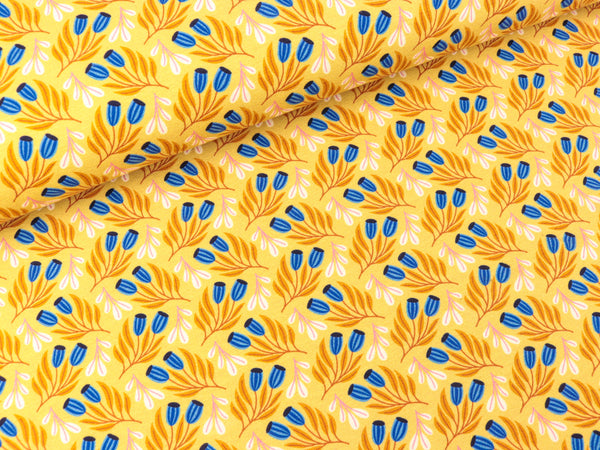 Hamburger Liebe Baumwolljersey Glossy Petit Calyx helles Curry-bunt