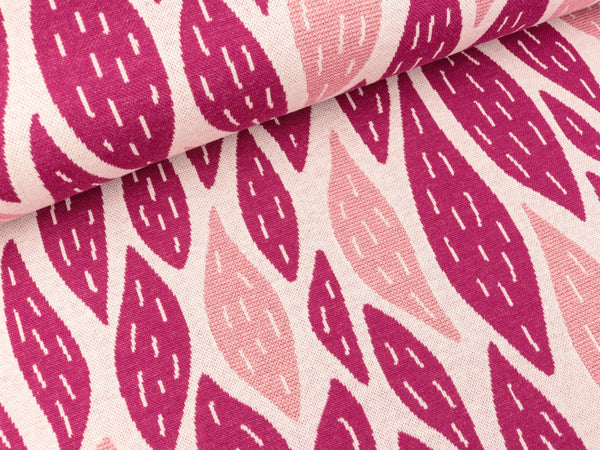 Hamburger Liebe 4 Farb-Jacquardjersey Glossy Flow ciclamino-rose-kupfer-winterweiß