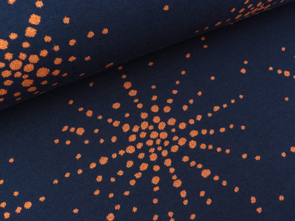 Hamburger Liebe 3 Farb-Jacquardjersey Glossy Boom blue navy-nepal-kupfer