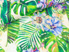 Reiner Leinenstoff Jungle Leaves green-bunt Digitalprint