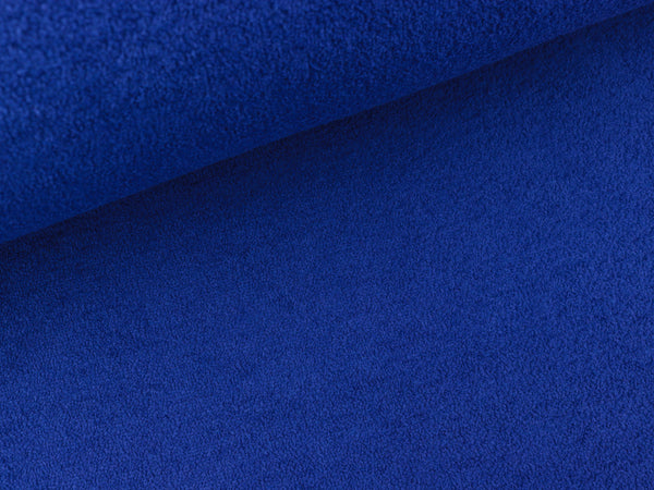 Terry Fleece Baumwollfrottee mit Fleeceabseite royal uni