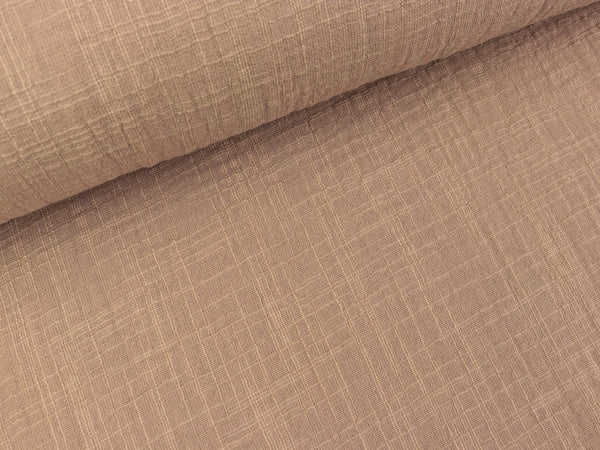 Double Slub Musselin Double Gauze cappuccino uni