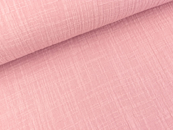 Double Slub Musselin Double Gauze altrosa uni