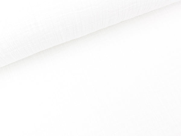 Double Slub Musselin Double Gauze weiß uni