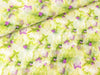 Viskose Crêpe Marocain Flowers lime-purple