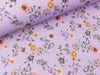Baumwolljersey Fein Rib Florida Small Flowers bunt auf Dusty lilac