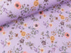 Baumwolljersey Fein Rib Florida Small Flowers bunt auf Dusty lilac