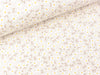 Baumwolljersey Blümchen weiß-bunt auf Lichtgrau