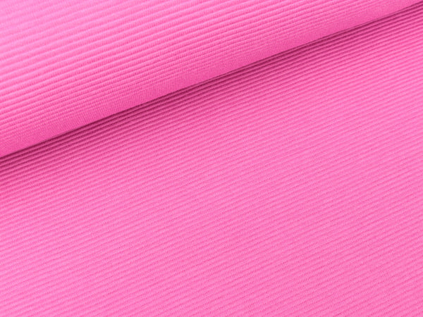 Ottoman Rip Gerippter Baumwolljersey fuchsia uni
