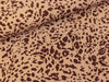 Viskose Webware Radiance Animal Skin dunkelbraun auf Beige