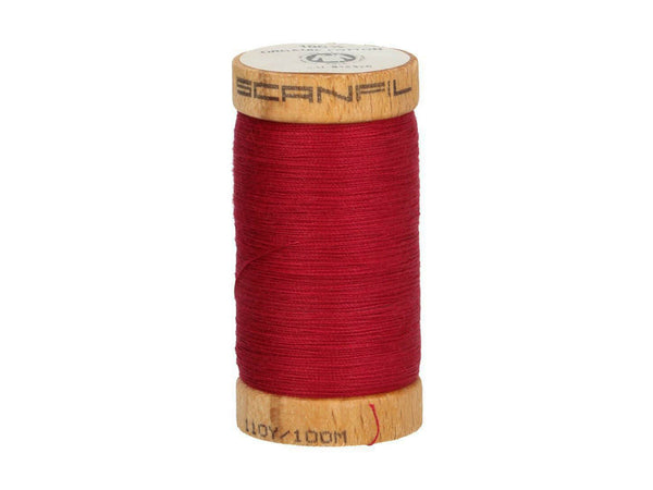 SCANFIL Nähgarn (100m) 4806 - weinrot - 100% Organic Cotton