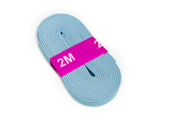 2m Gummiband 1cm breit Farbe hellblau