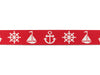 1m Gummiband Anker-Steuerrad-Segelschiff-40mm breit-rot-weiß