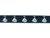 1m Gummiband Segelschiffe-40mm breit-marineblau-weiß