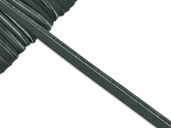 1m Elastisches Paspelband dunkelgrau uni