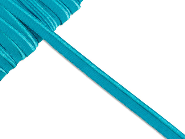 1m Elastisches Paspelband aqua uni