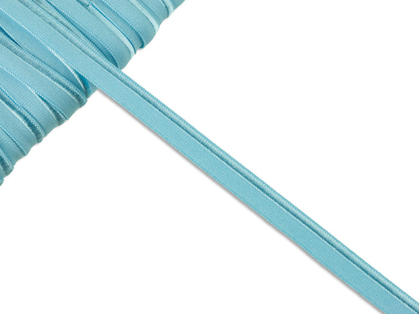 1m Elastisches Paspelband hellblau uni