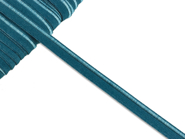 1m Elastisches Paspelband jeansblau uni