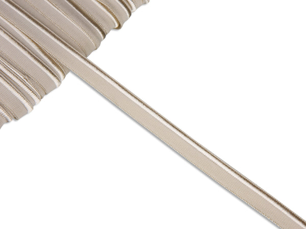 1m Elastisches Paspelband kiesel uni