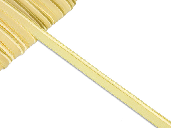 1m Elastisches Paspelband gelb uni