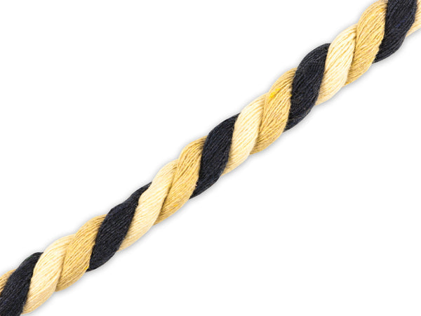 1m Baumwollkordel creme-beige-dunkelblau 10mm
