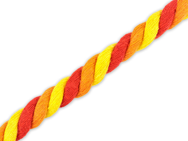 1m Baumwollkordel gelb-orange-rot 10mm