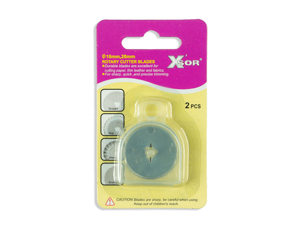 2 Ersatzklingen für Rollschneider 28mm