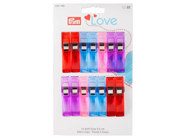 Prym Love 610183 Stoffclips bunt 5,5cm - 14 Stück