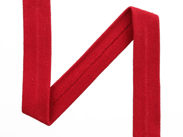 1m Jersey-Schrägband Farbe rot uni