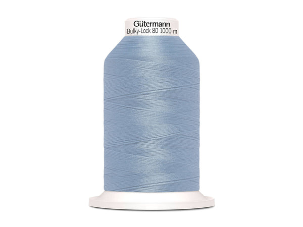 1 Rolle Gütermann Bulky-Lock Bauschgarn No.80 hellblau 1000m