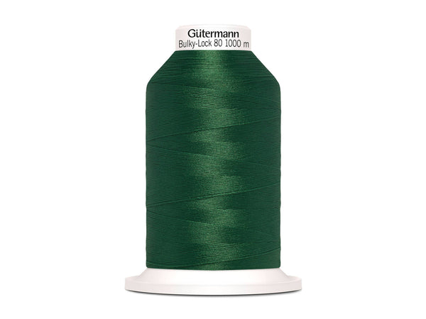 1 Rolle Gütermann Bulky-Lock Bauschgarn No.80 dunkelgrün 1000m