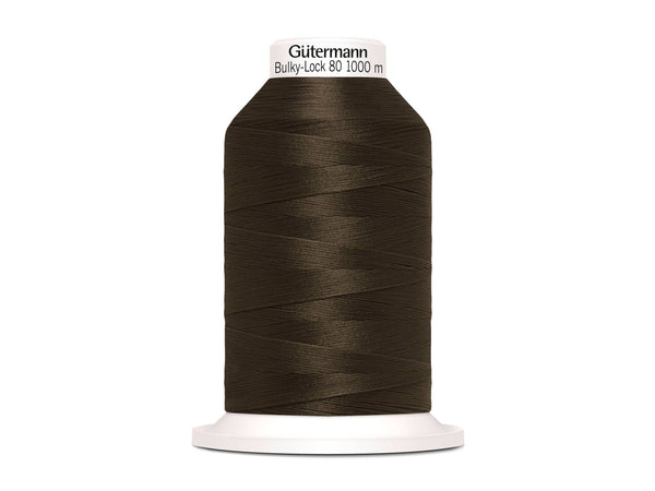 1 Rolle Gütermann Bulky-Lock Bauschgarn No.80 dunkelbraun 1000m