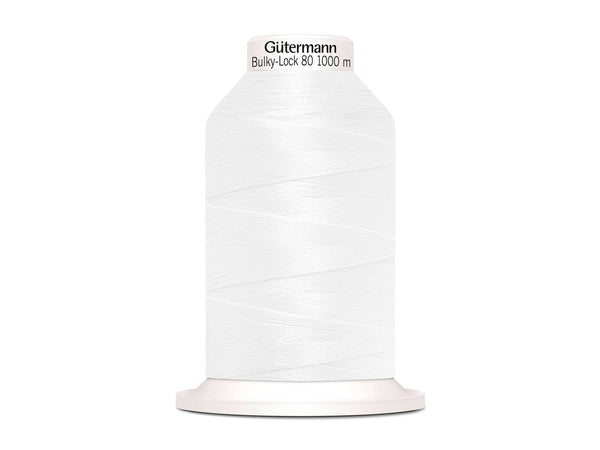 1 Rolle Gütermann Bulky-Lock Bauschgarn No.80 weiß 1000m