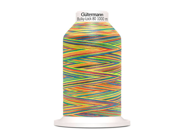 1 Rolle Gütermann Bulky-Lock Multicolour Bauschgarn No.80 bunt 1000m