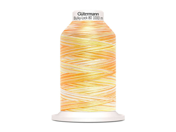 1 Rolle Gütermann Bulky-Lock Multicolour Bauschgarn No.80 gelb-orange 1000m