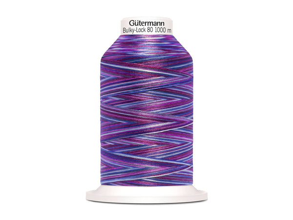 1 Rolle Gütermann Bulky-Lock Multicolour Bauschgarn No.80 violett-pink 1000m
