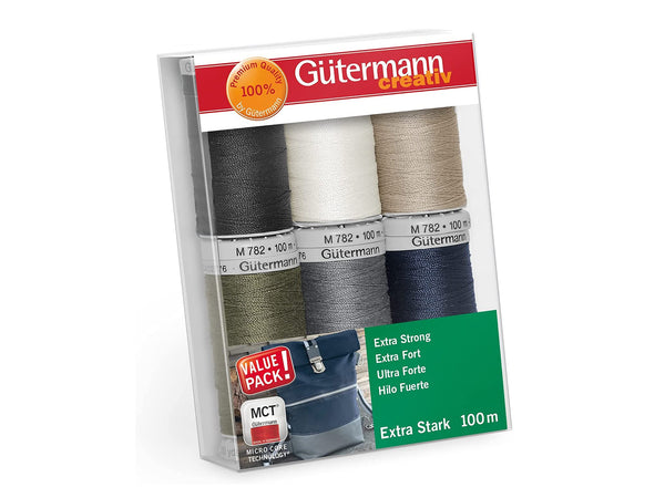 Gütermann 734528-1 Nähgarn-Set extra stark 6 Spulen Set