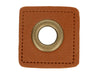 Ösen Patch Quadrat für Kordeln braun-bronze 8mm Lederimitat