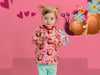 Hamburger Liebe Baumwolljersey Kids Kollektion Sally and Friends Mint Leaves weiß auf Verdino