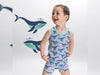 Hamburger Liebe Baumwoll Feinripp Kids Kollektion Sea Side Willy the Whale mittelgrau meliert