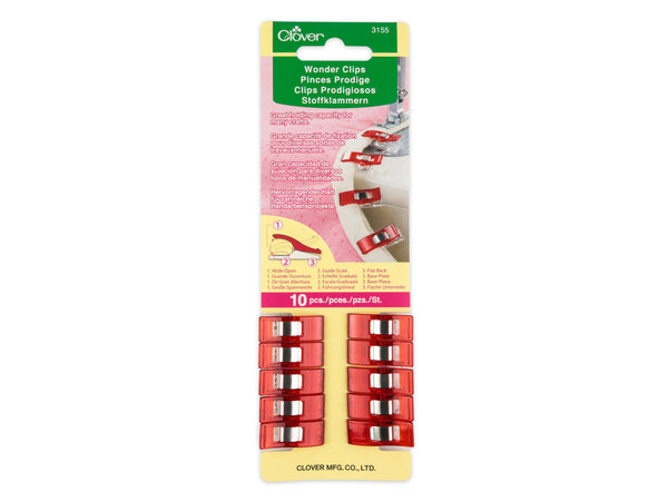 Clover Wonder Clips 10 Stück rot