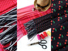 Hamburger Liebe Fringe Me Geometric Red mit Fransenborte