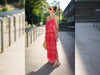 Reststück 93cm - Hamburger Liebe Fringe Me Geometric Red mit Fransenborte